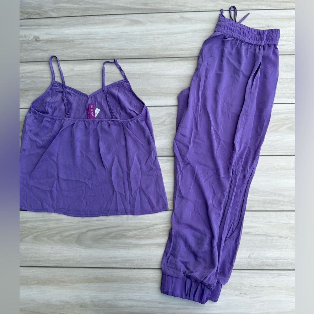 Adore Me Bethany Tank & Jogger Loungewear Set Purple Medium NWT IN PKG - Picture 6 of 9